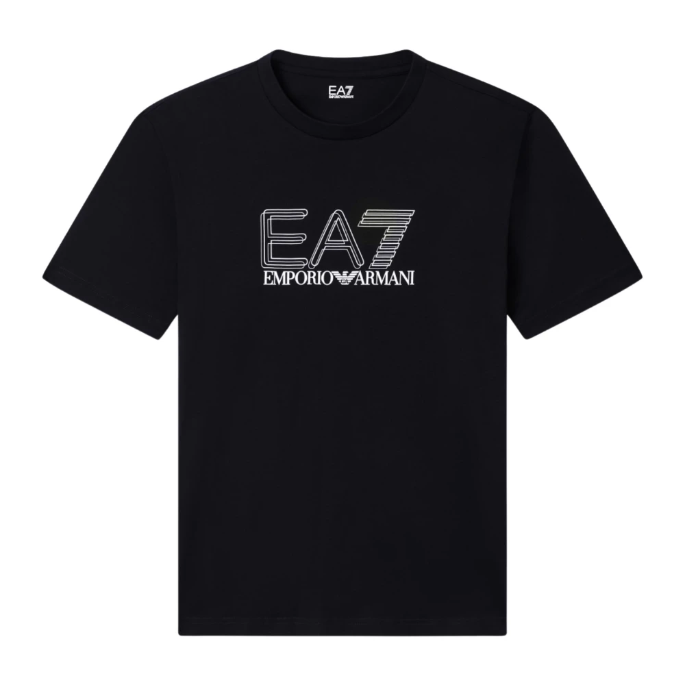 Emporio Armani Ea7 Mannelijk Zwart Tops Heren, Xl, Short Sleeve T-Shirt