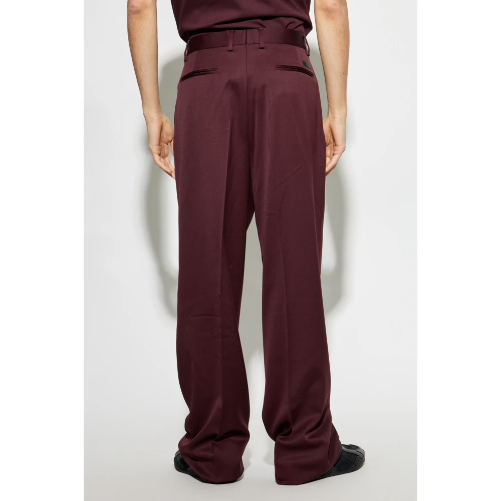 Versace Geplooide broek Red Heren