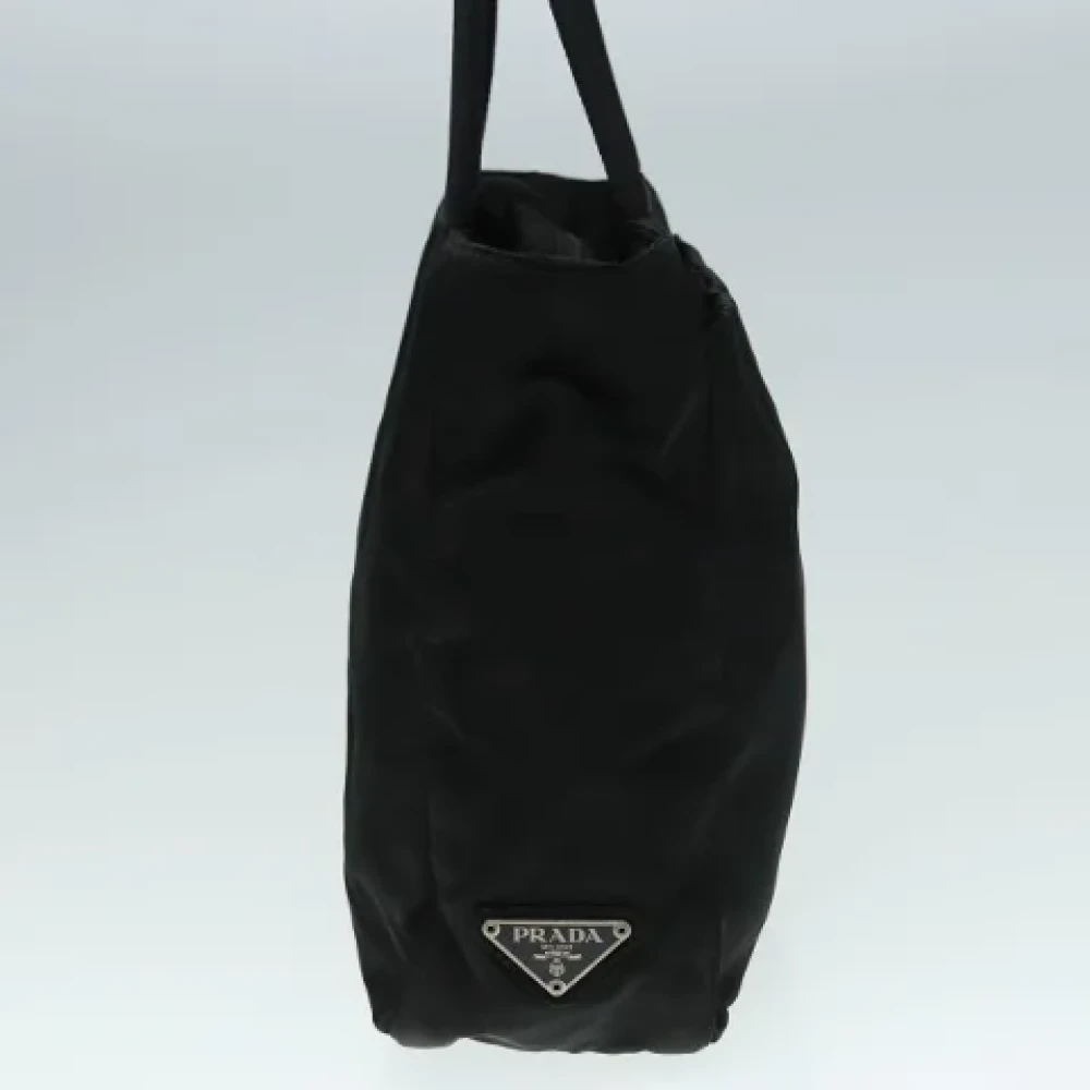 Prada Vintage Pre-owned Nylon handbags Black Dames