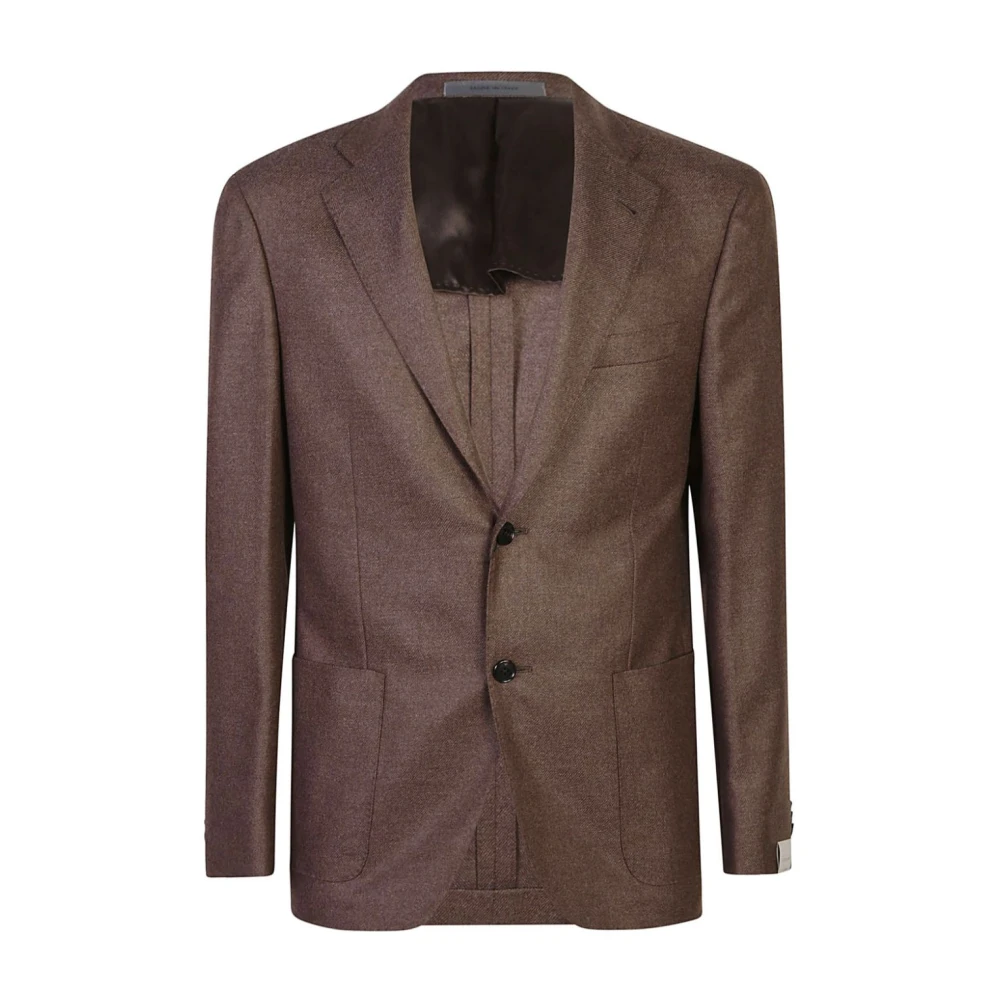 Corneliani Bruine Wol Kasjmier Jas Brown Heren