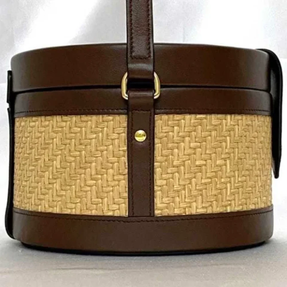 Celine Vintage Pre-owned Leather shoulder-bags Beige Dames