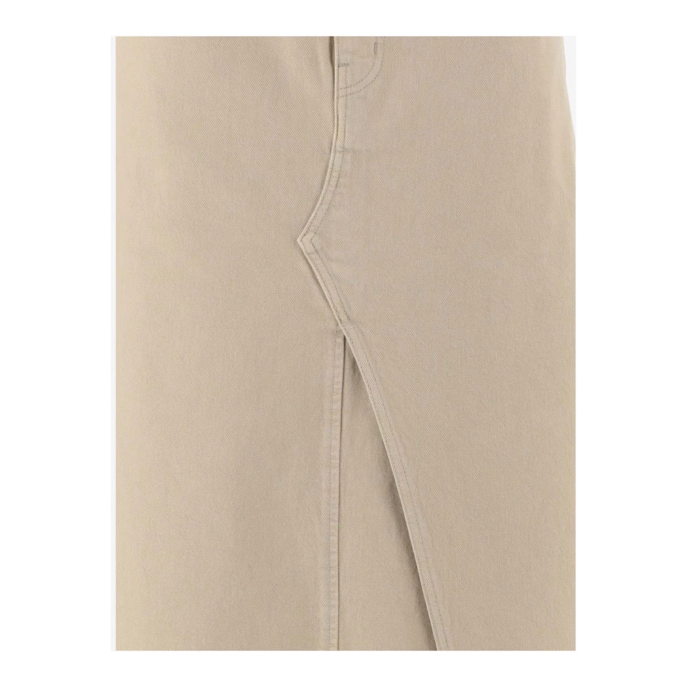 TORY BURCH Denim Rok met Klassiek Vijf-Pocket Patroon Beige Dames