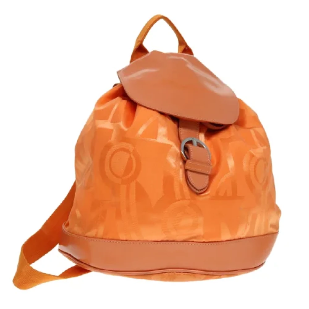 Salvatore Ferragamo Pre-owned Nylon backpacks Orange Dames