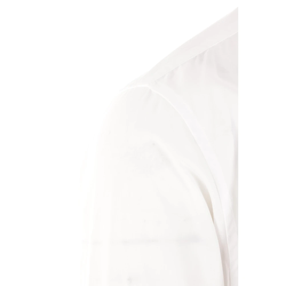 Comme des Garçons Oversized Wit Overhemd met Zwarte Nepbont Inzet White Heren