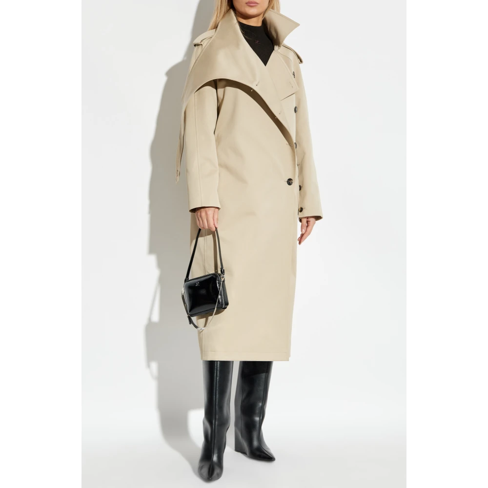 Courrèges Dubbelrijige trenchcoat Beige Dames