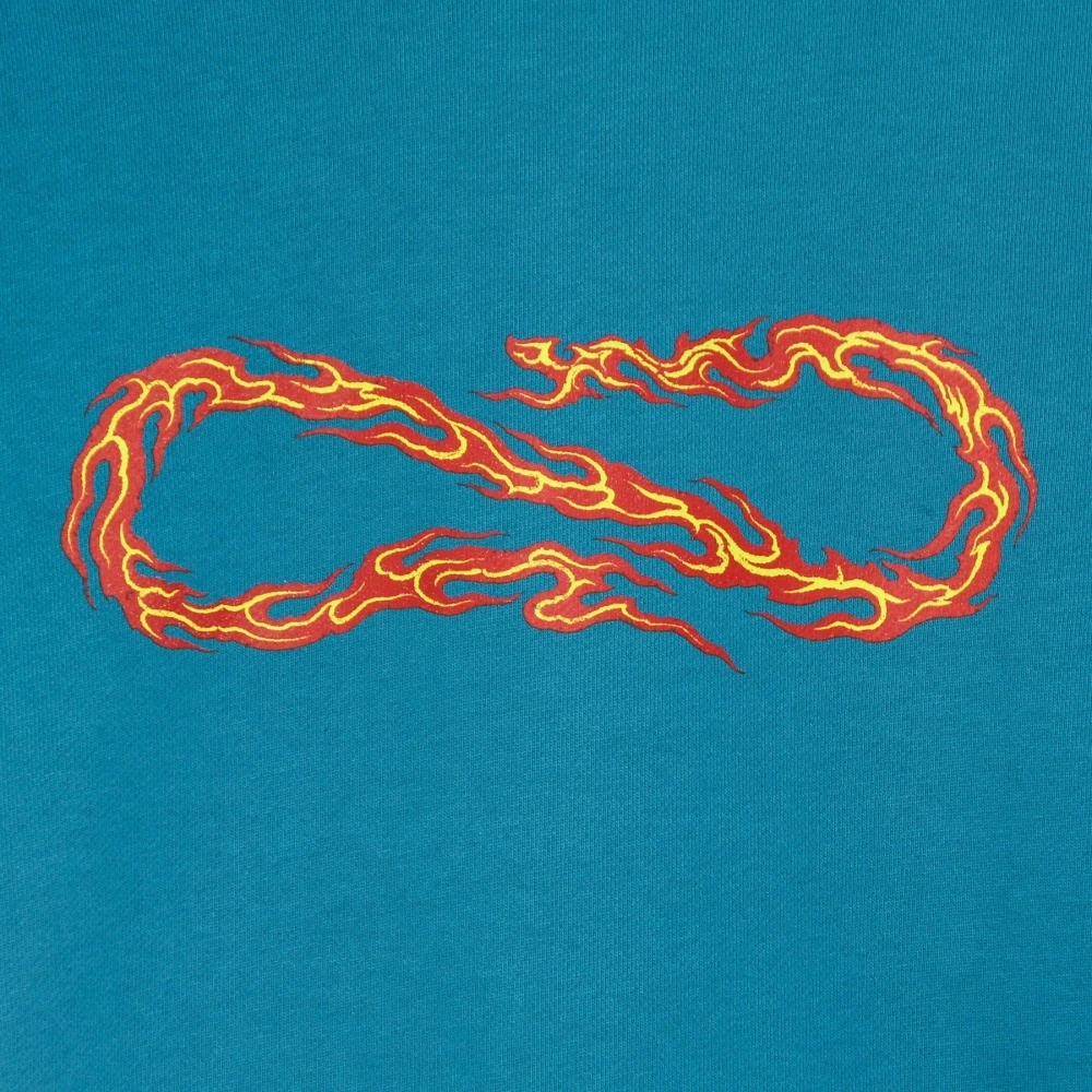 Propaganda Flame Logo Hoodie Turquoise Blue Heren