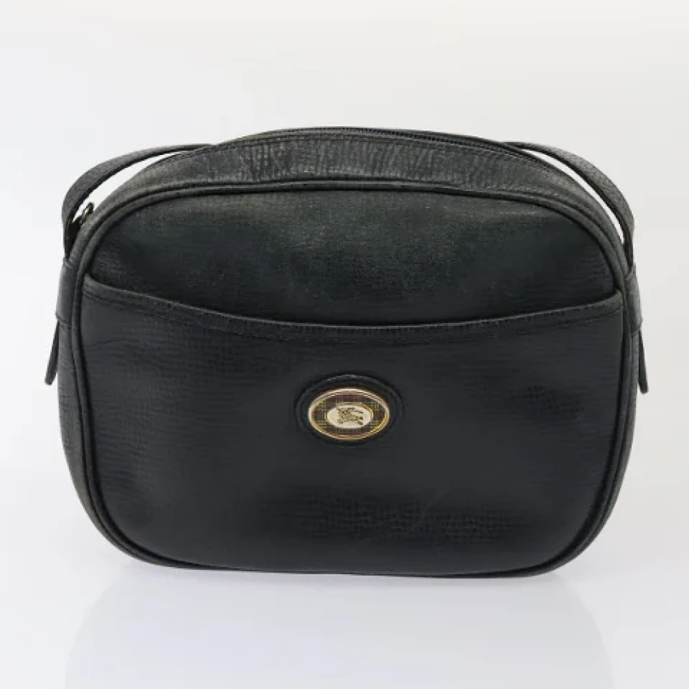 Burberry Vintage Pre-owned Leather shoulder-bags Black Dames