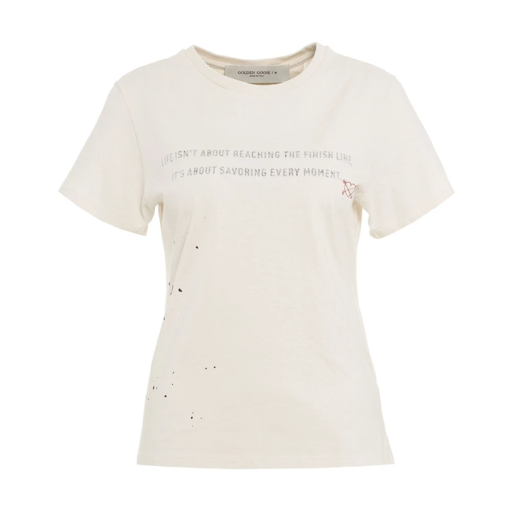 Golden Goose Witte T-shirts & Polos Aw24 White Dames