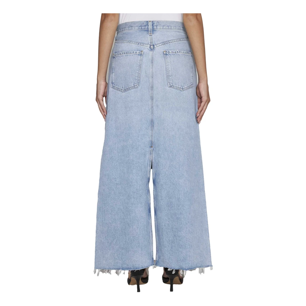 Agolde Hilla Denim Rok Blue Dames