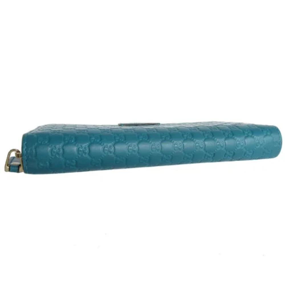 Gucci Vintage Pre-owned Leather wallets Blue Dames