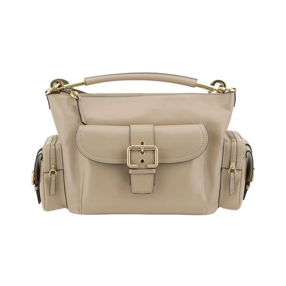 Chloé Leren cameratas met verstelbare bandjes Gray Dames