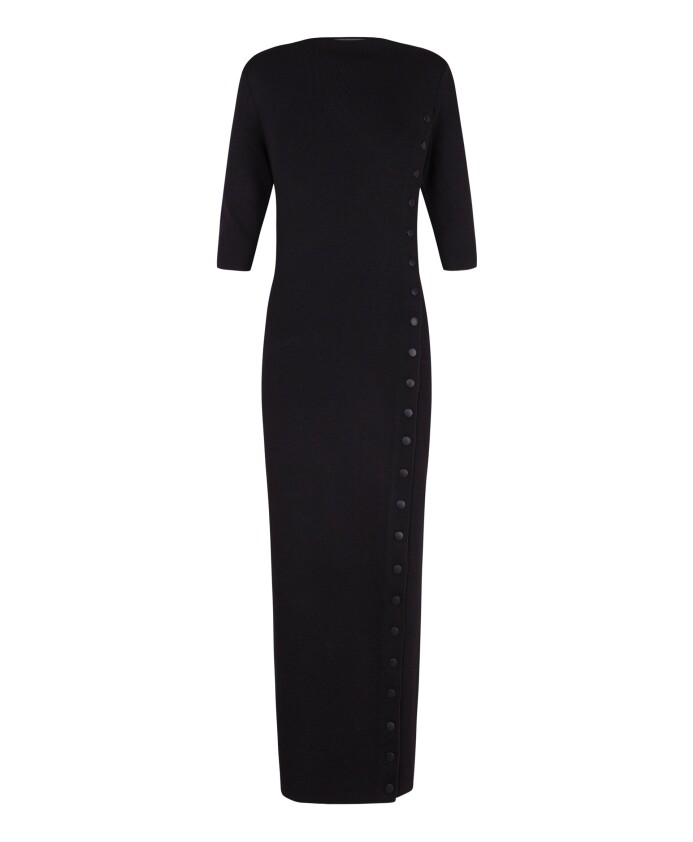 kiiro-robe-en-tricot-de-soie-noire
