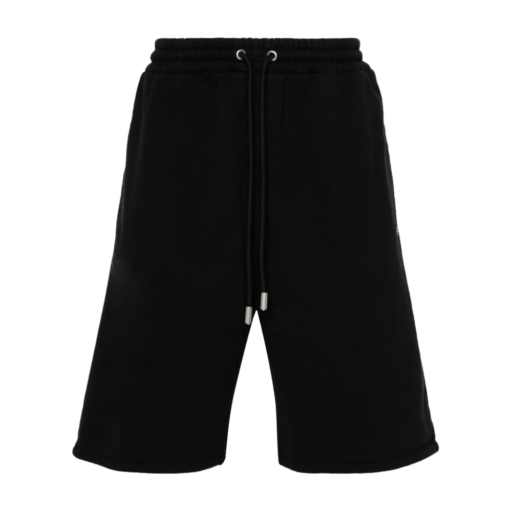 Off White Diag-Stripe Katoen Skate Shorts Black Heren