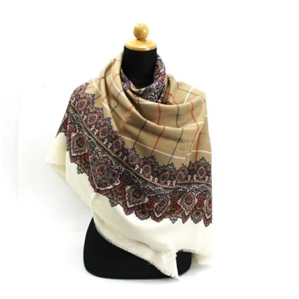 Burberry Vintage Pre-owned Silk scarves Brown Dames
