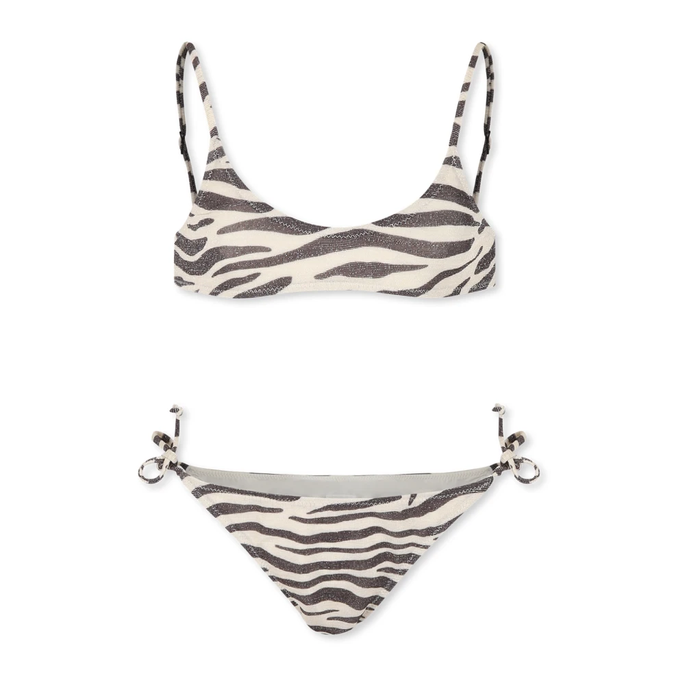 MC2 Saint Barth Zebra Print Bikini Set Beige, Flicka