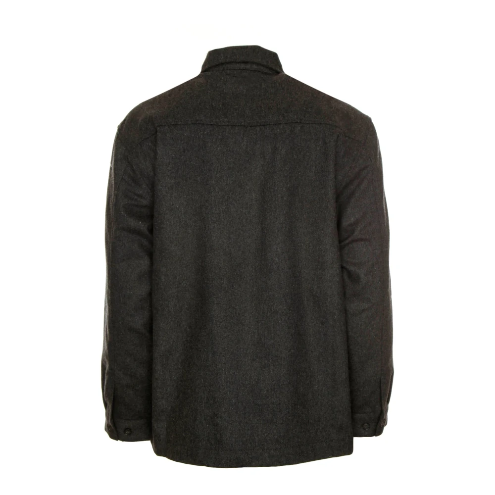 Nn07 Twill Overshirt met Grote Zakken Gray Heren