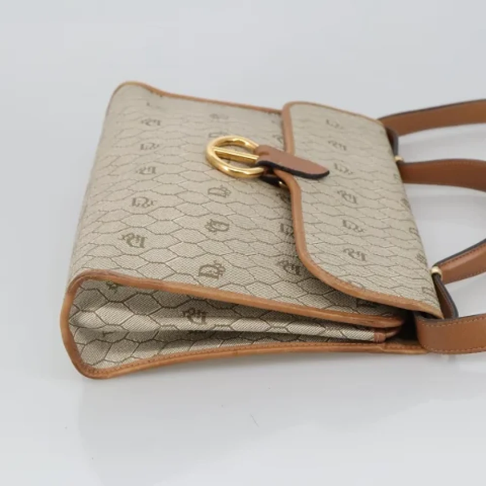 Dior Vintage Pre-owned Canvas dior-bags Beige Dames