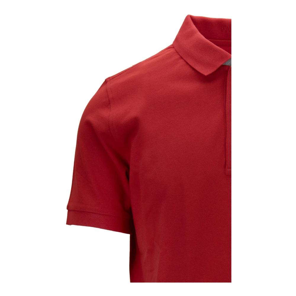 Fay Heren Button Polo Shirt Red Heren