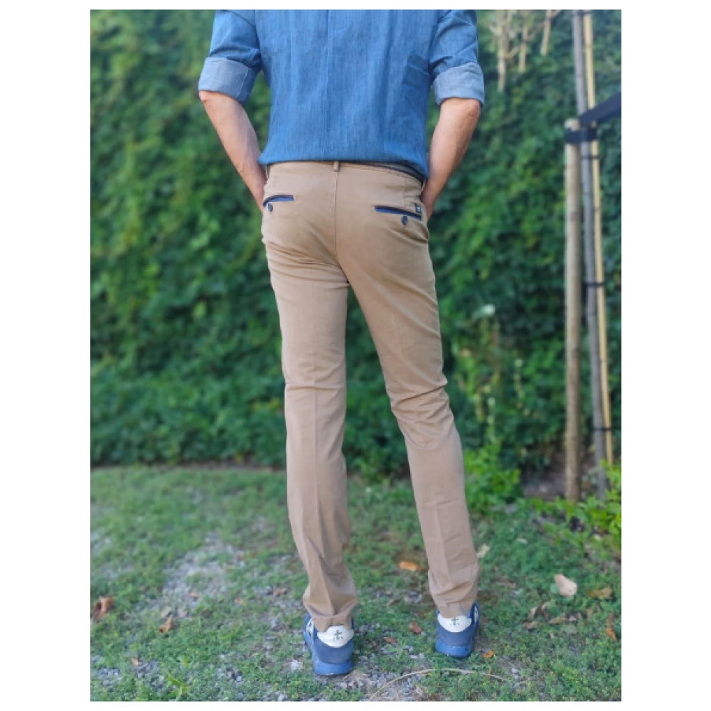 Mason's Slim Fit Chino Broek Beige Heren