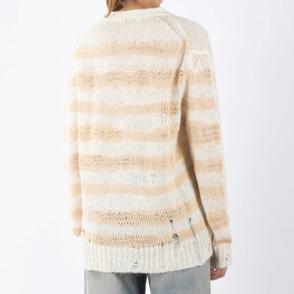 Acne Studios Witte Cardigan Sweater Gemaakt in Italië White Dames