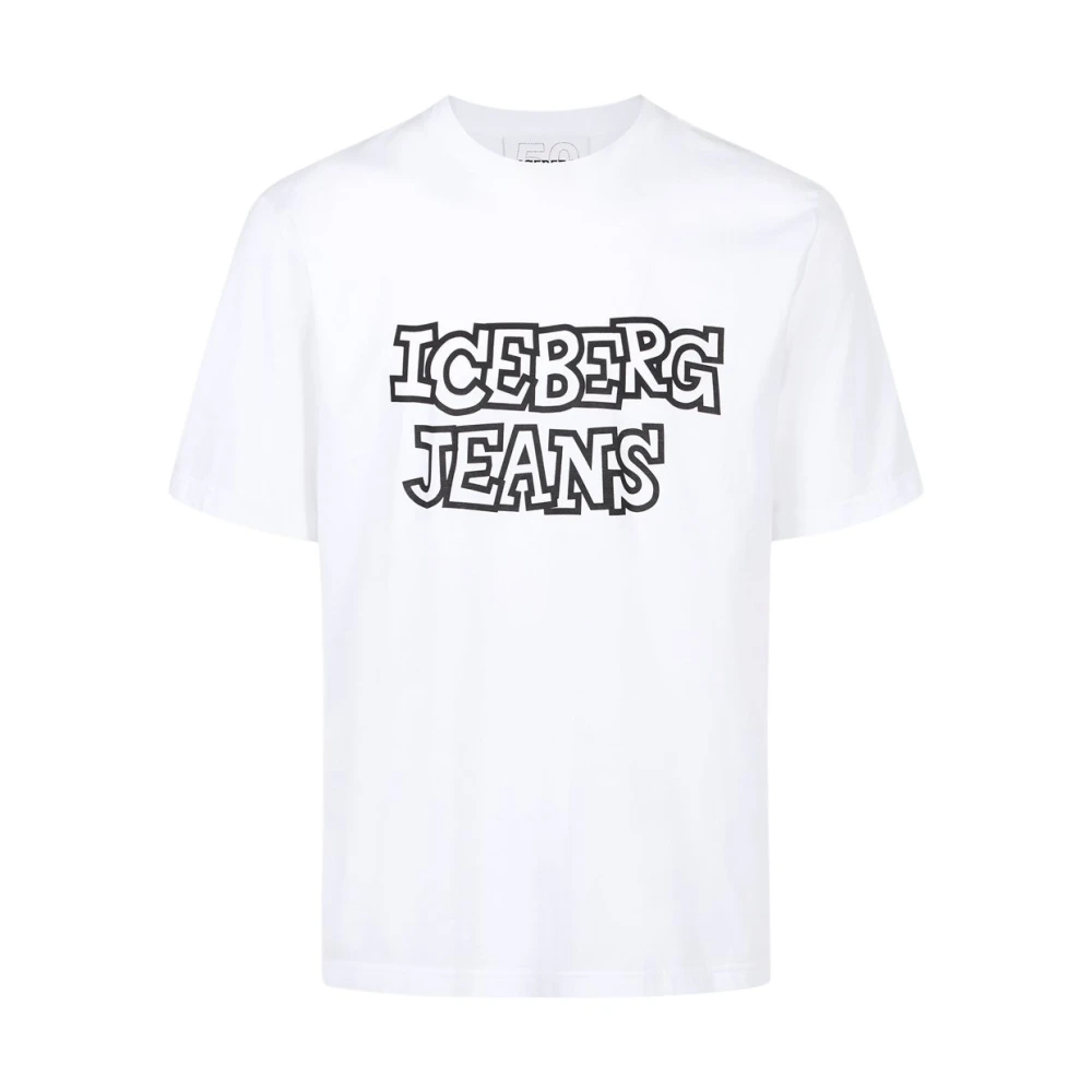 Iceberg Wit T-shirt uit de Re-Edit collectie White Heren