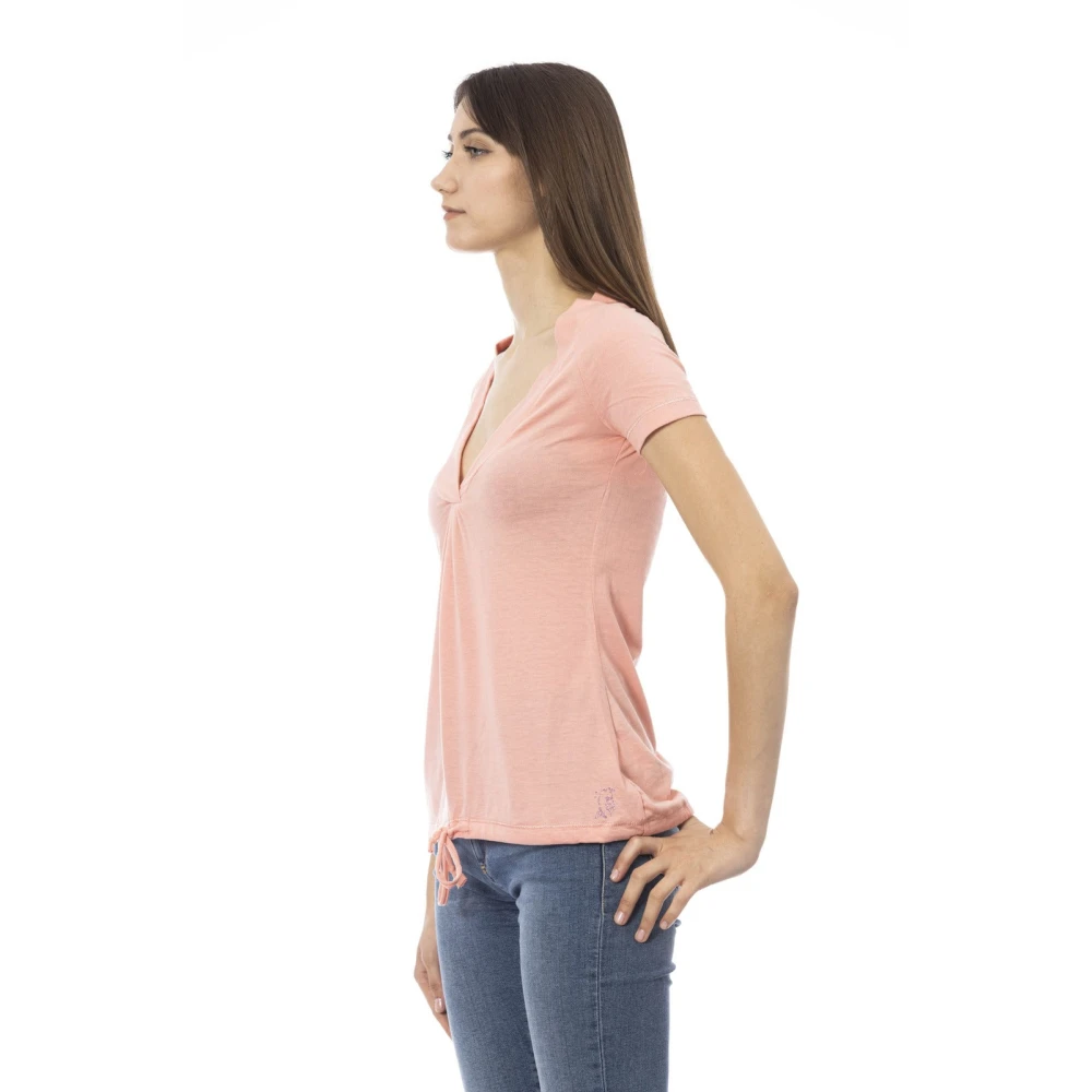 Trussardi Korte Mouw Ronde Hals T-Shirt Pink Dames