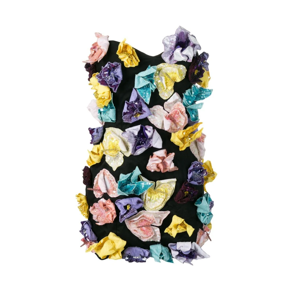 The Attico Bloemenapplicatie Strapless Mini Jurk Multicolor Dames