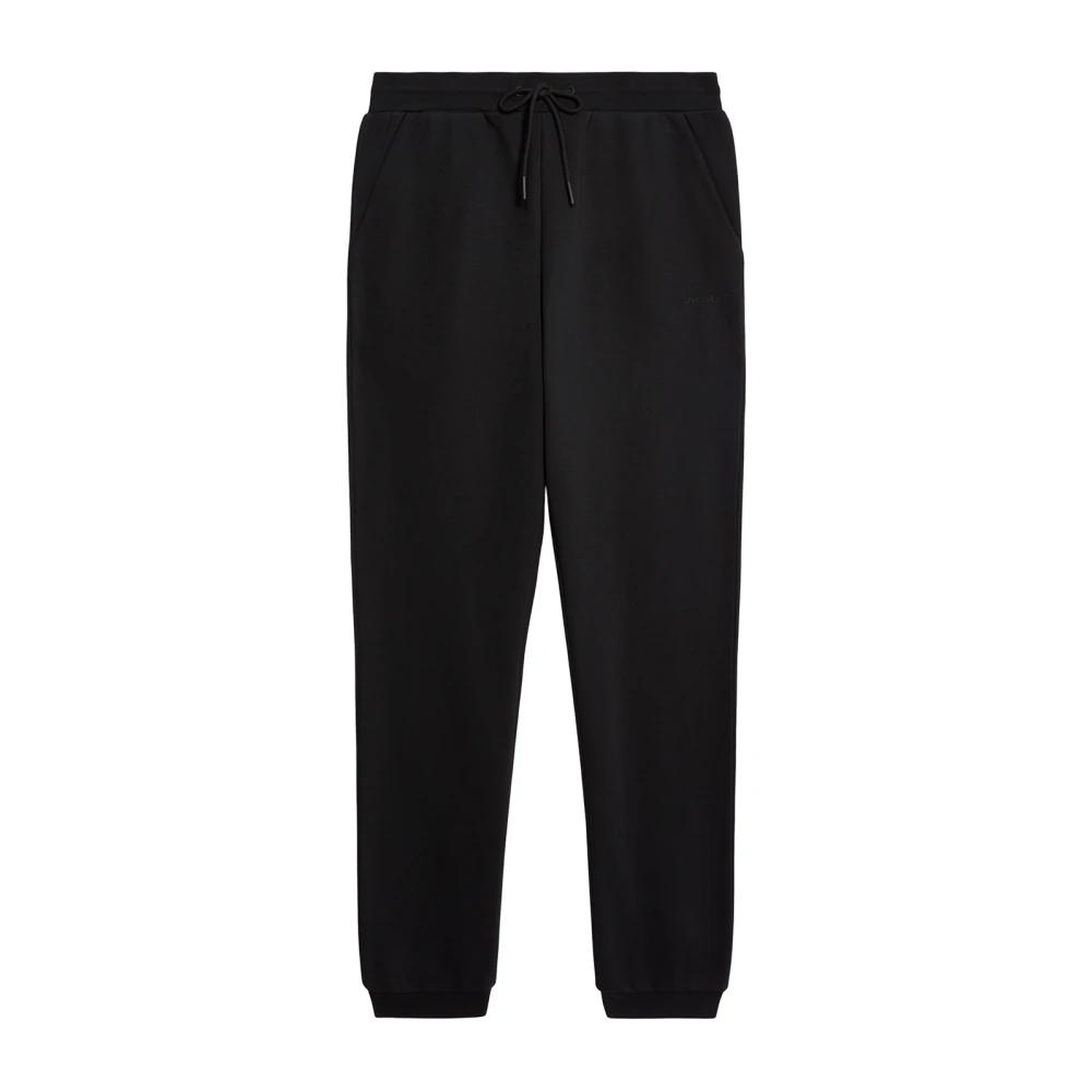Lyle & Scott Men's Black Sweatpants, S, Logo Brushback Cuffed Jogger