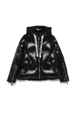 Svart Puffer Dunjacka Fjäder