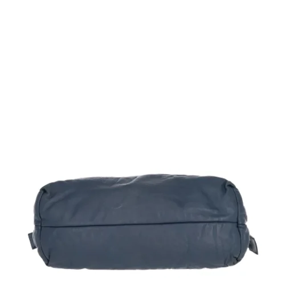 Chanel Vintage Pre-owned Leather chanel-bags Blue Dames