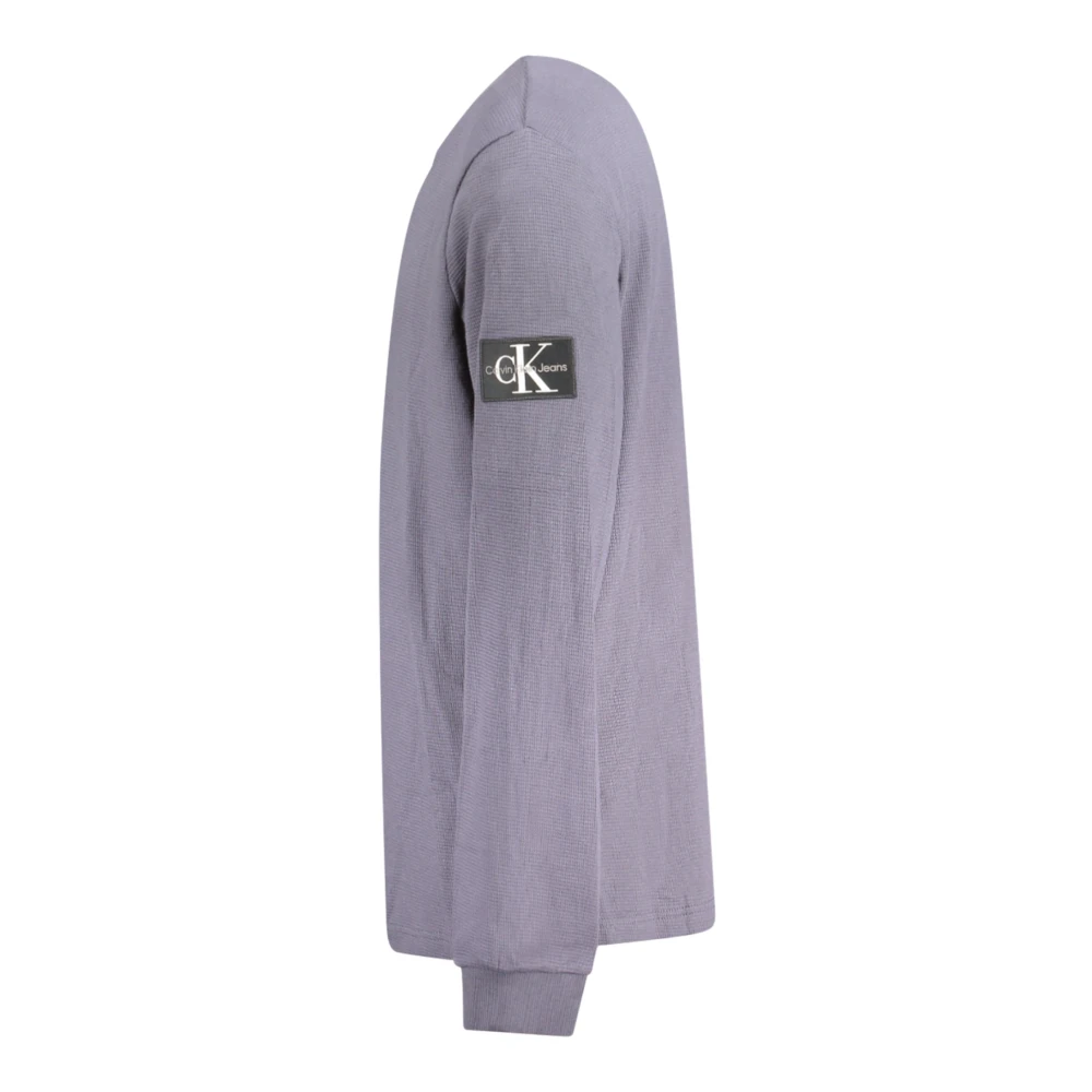 Calvin Klein Blauw Heren Shirt Lange Mouw Blue Heren