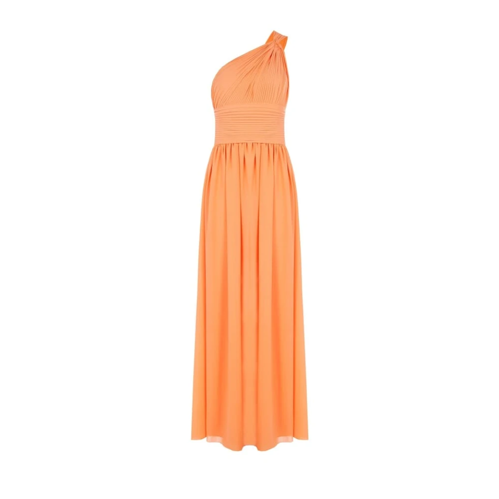 RINASCIMENTO Een-schouder jurk met volle rok Orange Dames