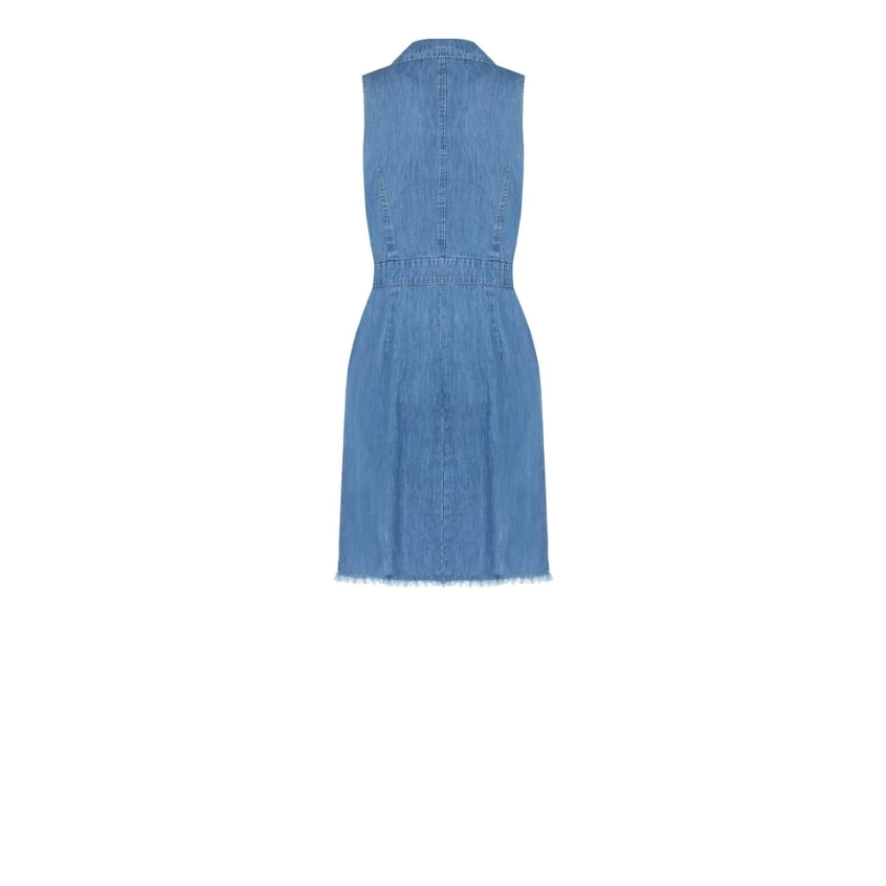 RINASCIMENTO Denim Fringe Jurk Blue Dames