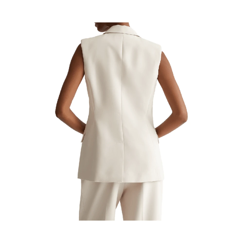 Liu Jo Beige Dubbelborstig Gilet Beige Dames