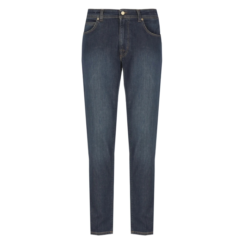 Briglia Blauwe Katoenen Jeans met Riemlussen Blue Heren