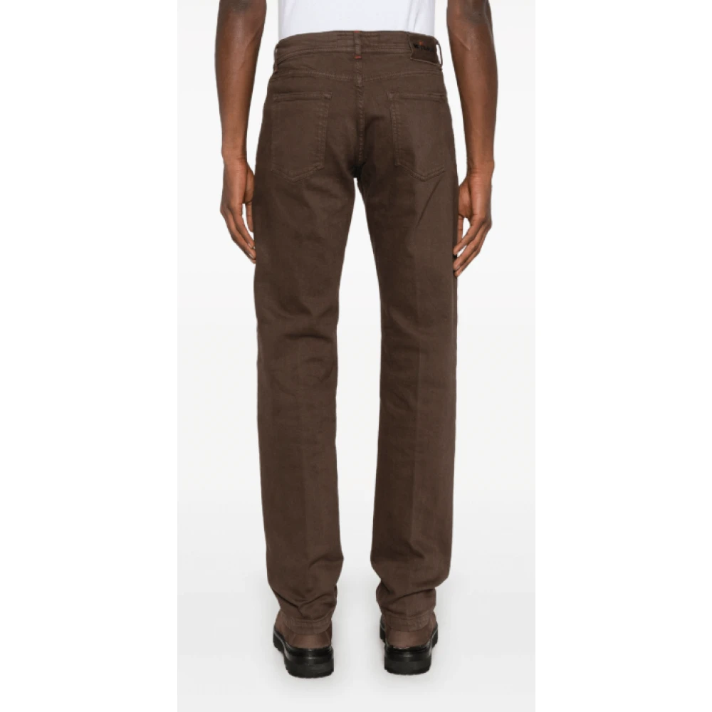 Kiton Bruine Straight-Leg Jeans Brown Heren