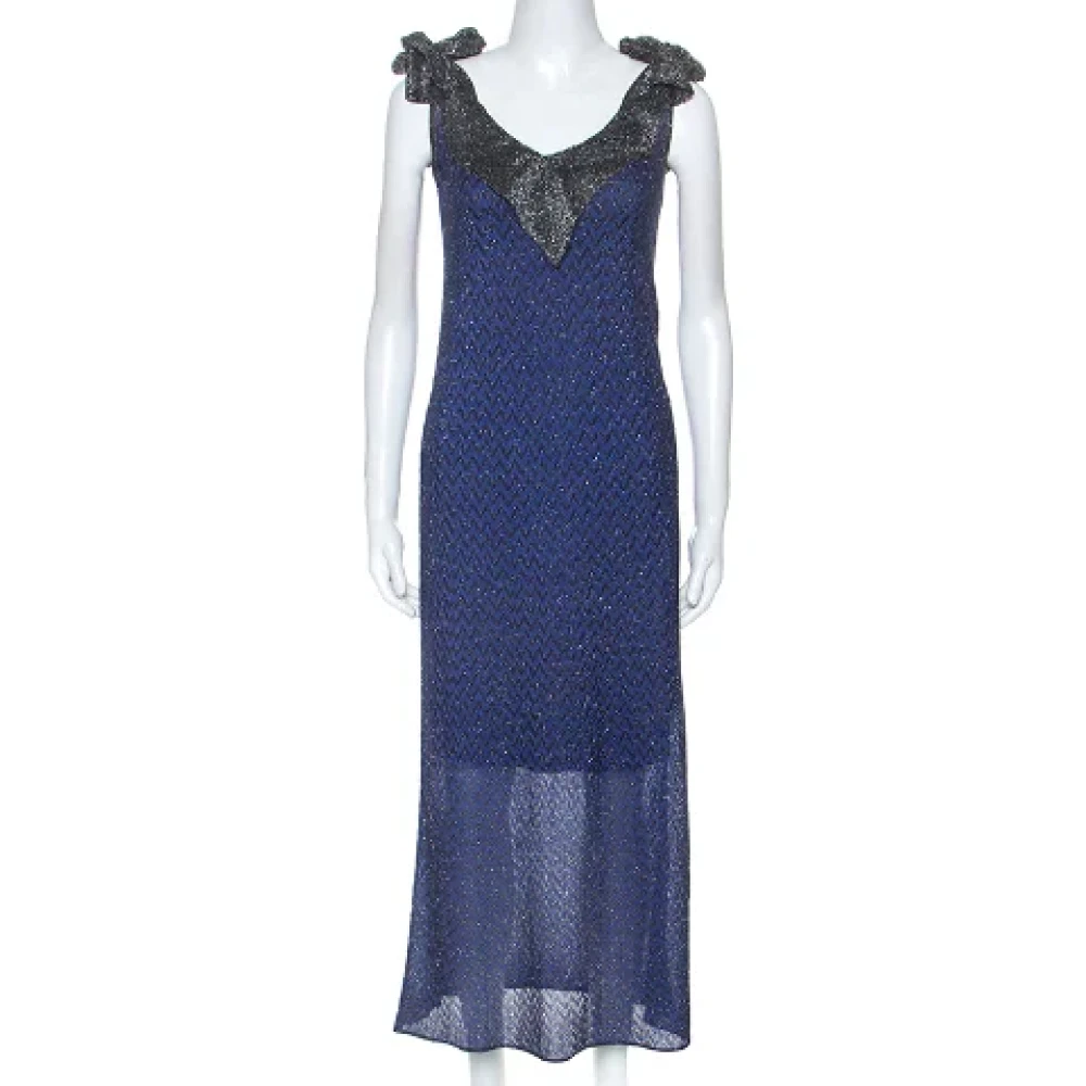 Missoni Pre-owned Knit dresses Blue Dames