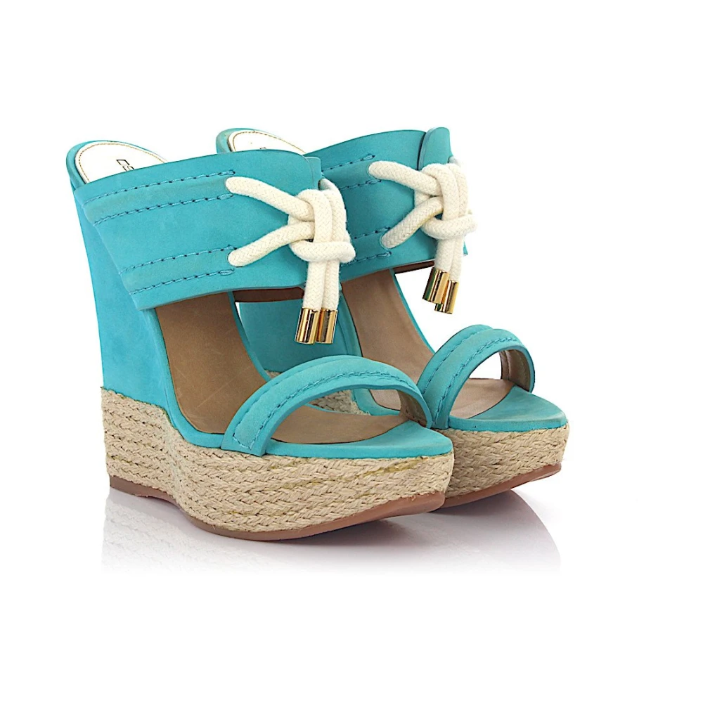 Plateau sandalen met discount veters