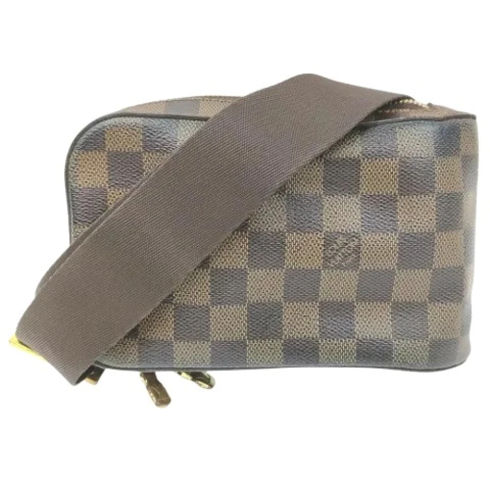 Louis Vuitton Vintage Förägda Canvas LV-väskor, Tillverkade i Spanien Brown, Dam