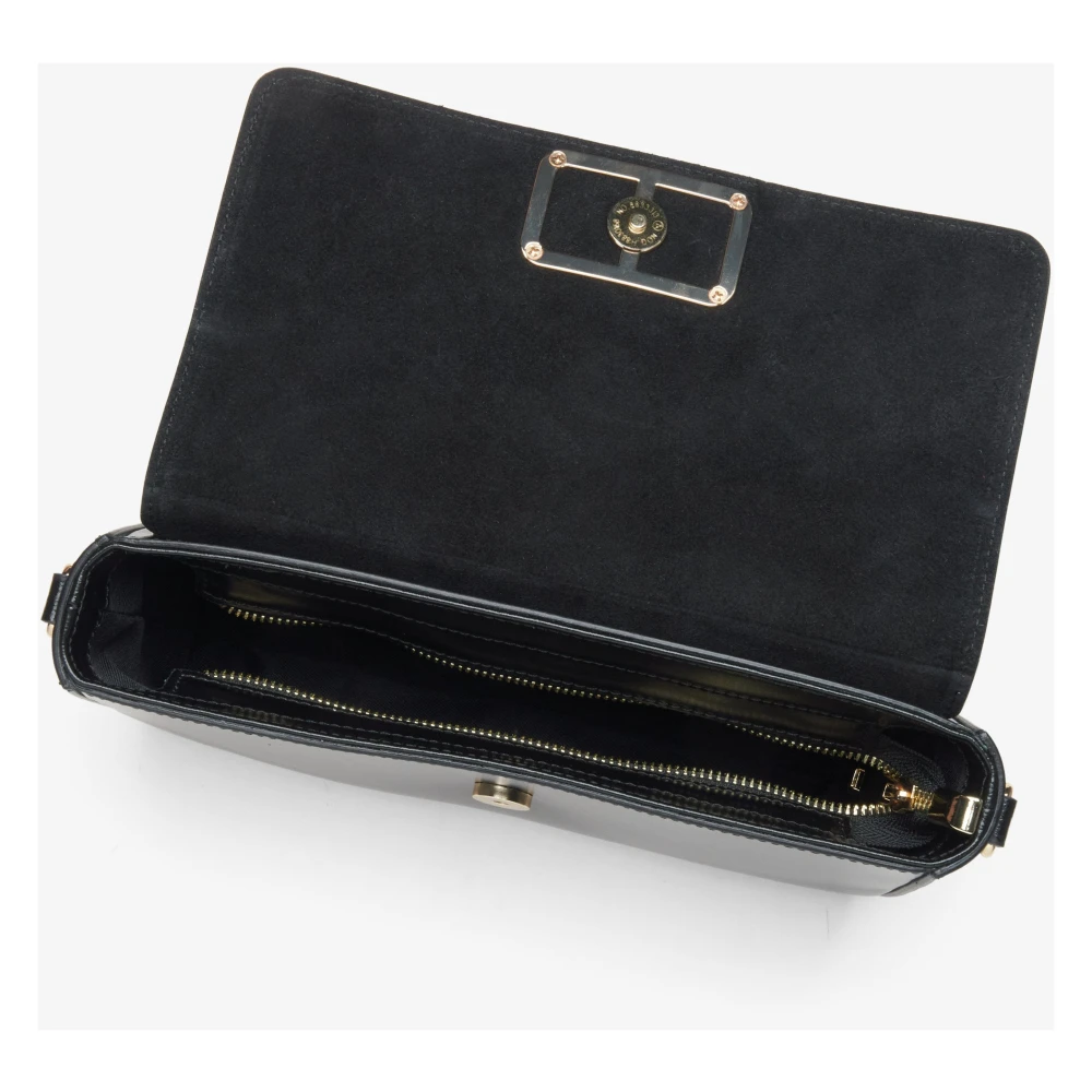 Estro Dames Kleine Zwarte Baguette Handtas Er00115405 Black Dames