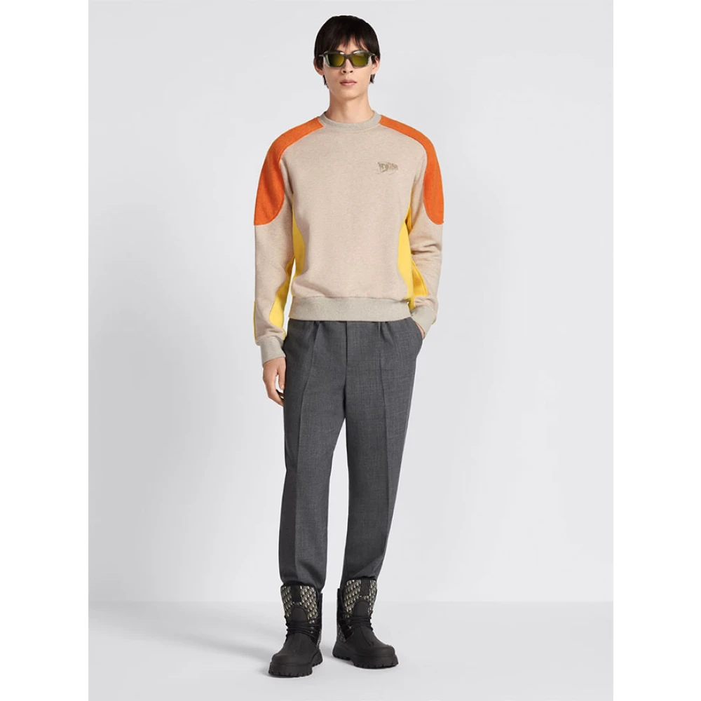Dior Wide Trousers Gray Heren