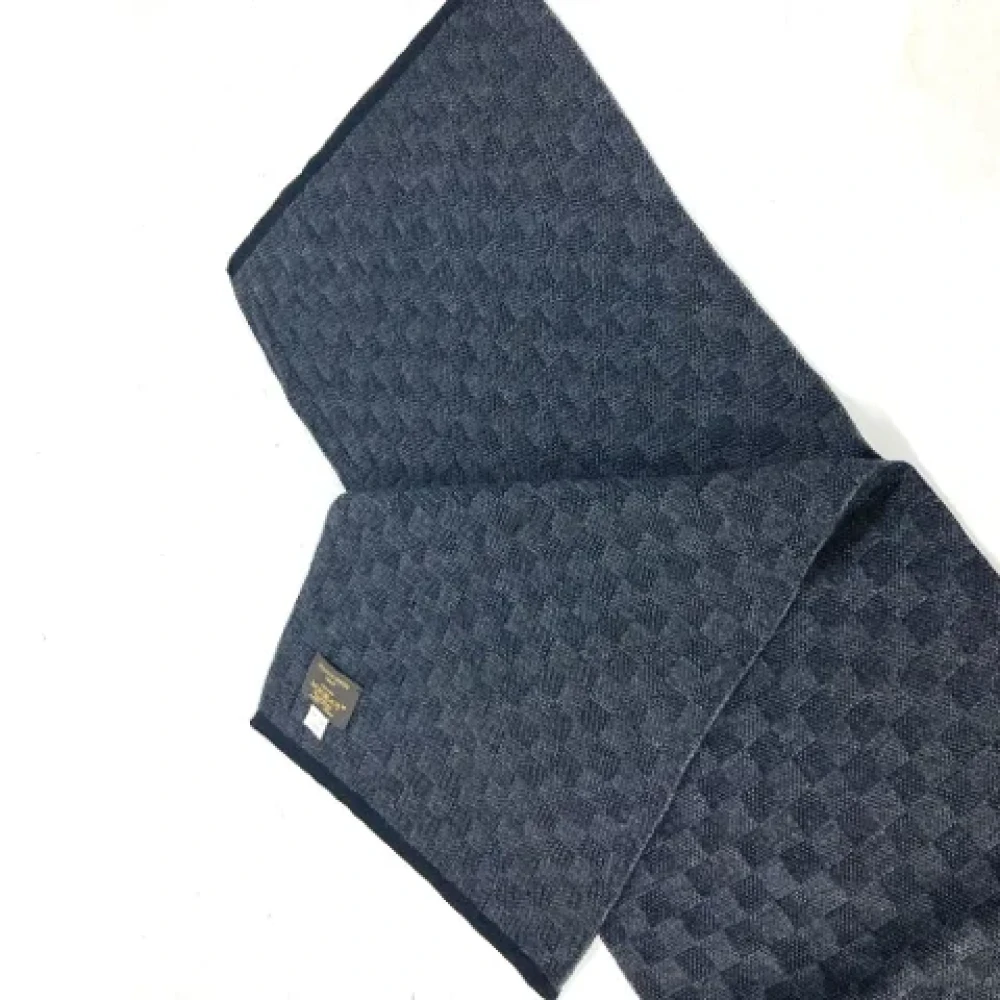 Louis Vuitton Vintage Pre-owned Wool scarves Black Dames
