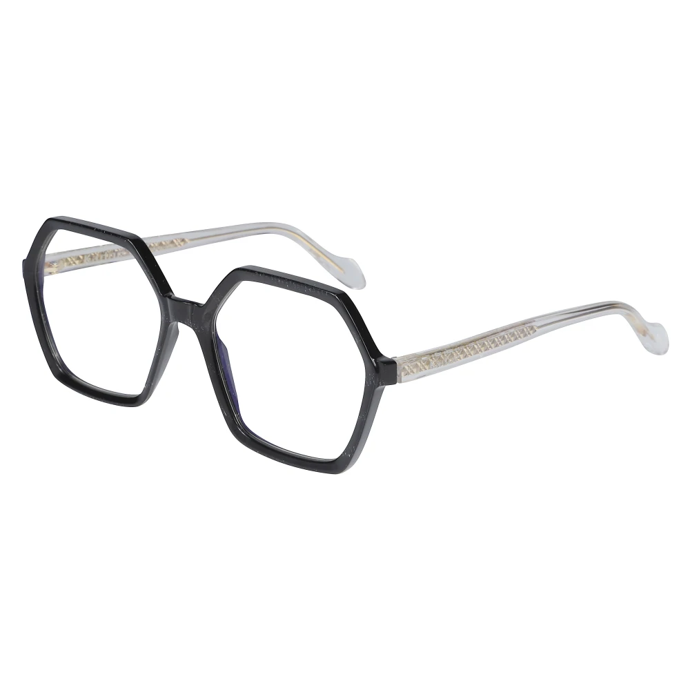 Kador Unisex Black Glasses, 55 Mm, Exagon Glamour