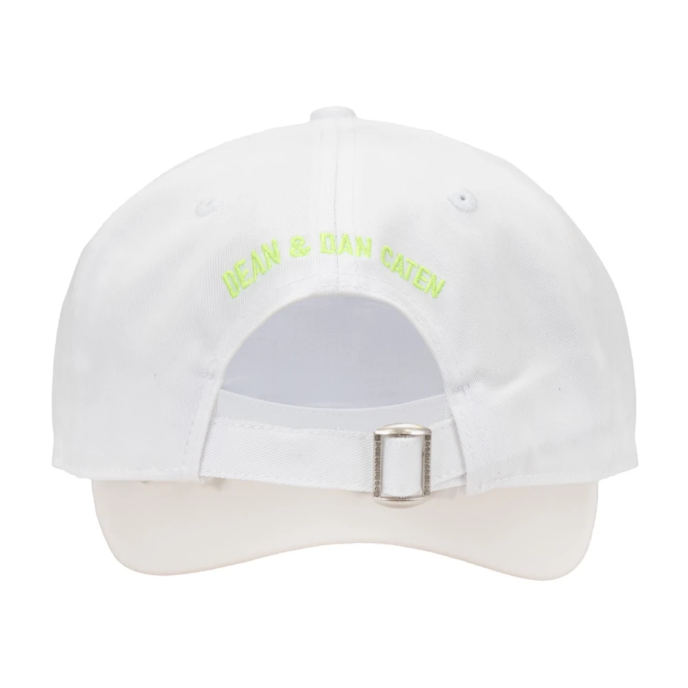 Dsquared2 Iconische Baseballpet met Gesp Sluiting White Unisex