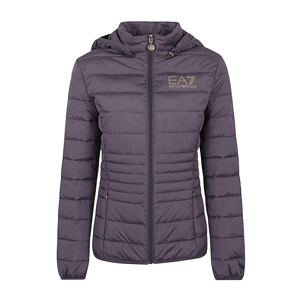Emporio Armani Ea7 Women's Gray Winter Jackets,, Grey Coats For Medium