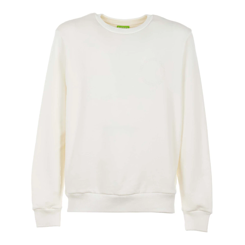 Diesel Witte Katoenen Sweatshirt Regular Fit White Heren