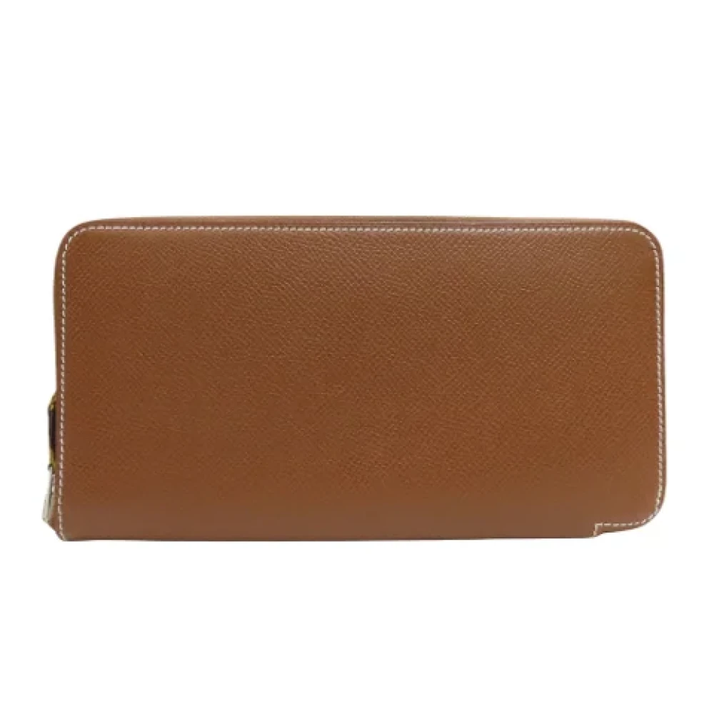 Hermès Vintage Pre-owned Leather wallets Brown Dames