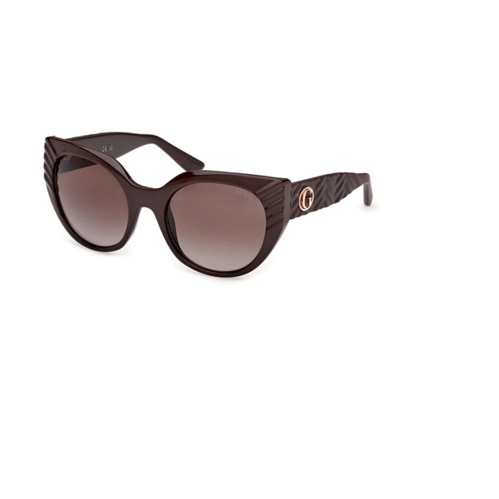 Guess Women's Brown Sunglasses, 53 Mm, Adina Cat-Eye Plastic Textured Sunglasses