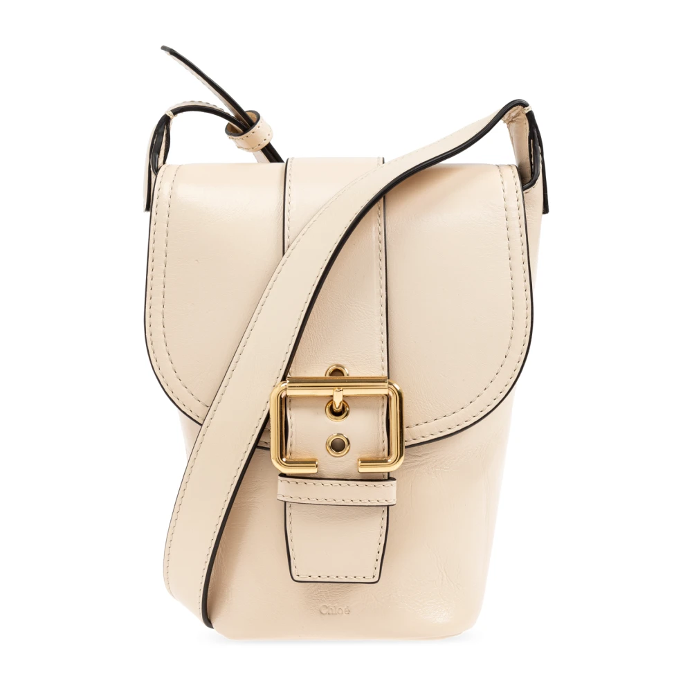 Chloé Schoudertas Camera Mini Beige Dames
