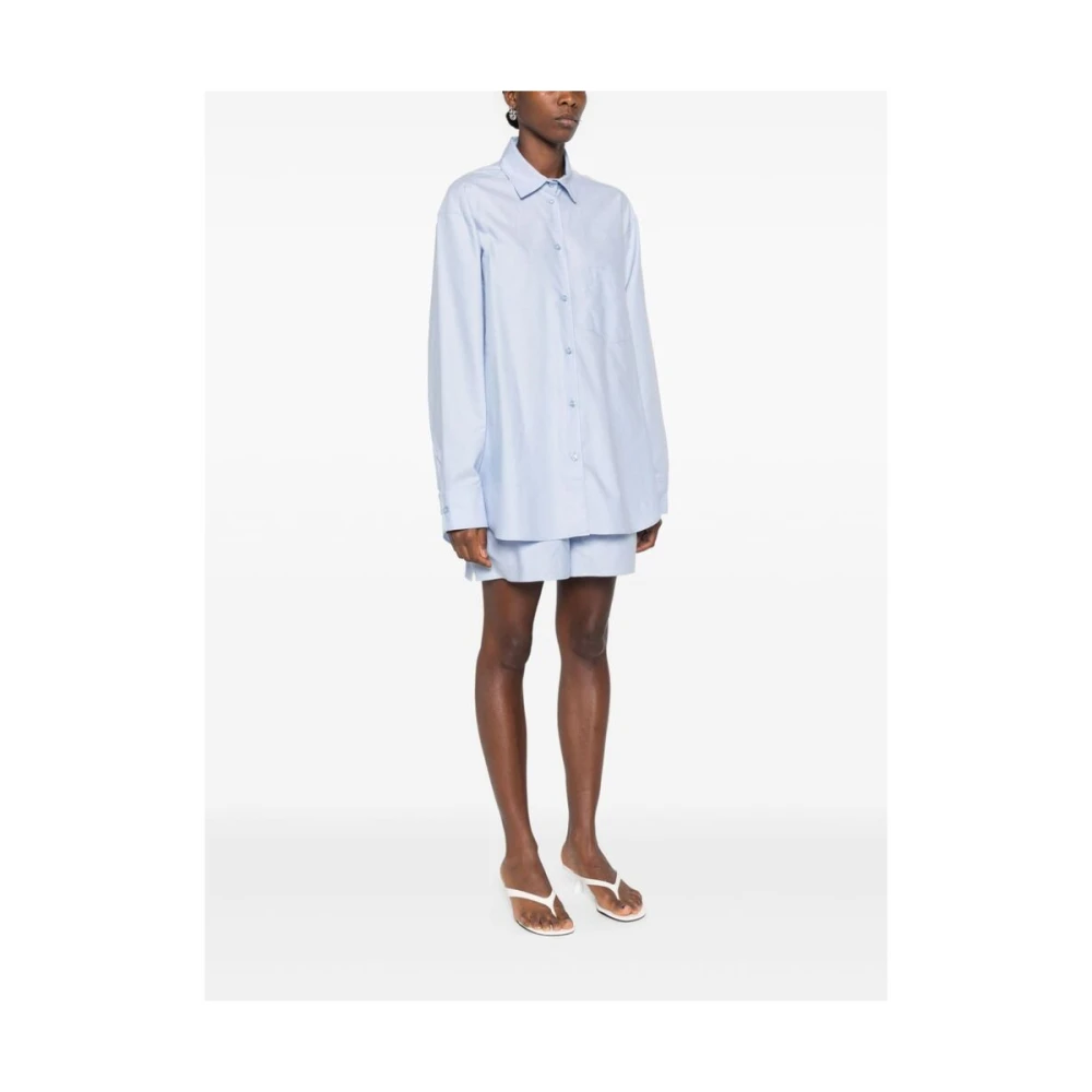 Andamane Blauw Katoenen Shirt en Shorts Set Blue Dames